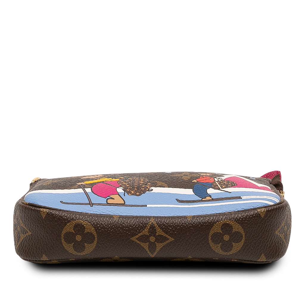 Louis Vuitton Monogram Christmas Animation Bears on Skis Mini Pochette Accessoires - 3