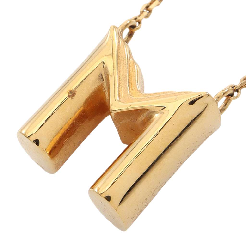 Louis Vuitton Gold Plated LV and Me Letter M Necklace - 3