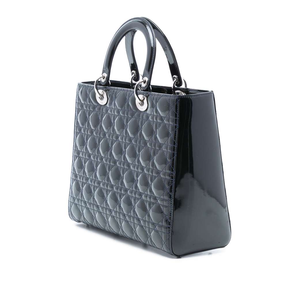 Dior Large Patent Cannage Lady Dior - 2