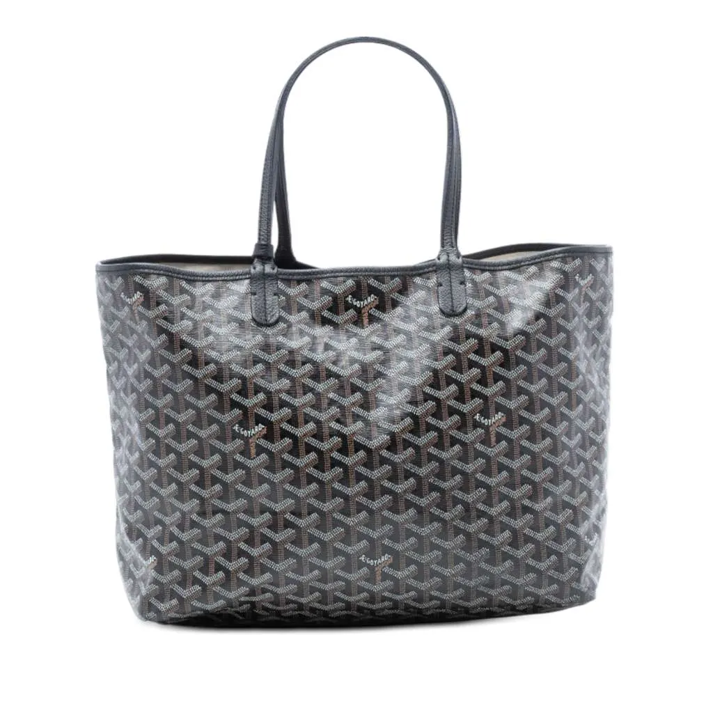 Goyard Goyardine Saint Louis PM Black Canvas Very good - Front View