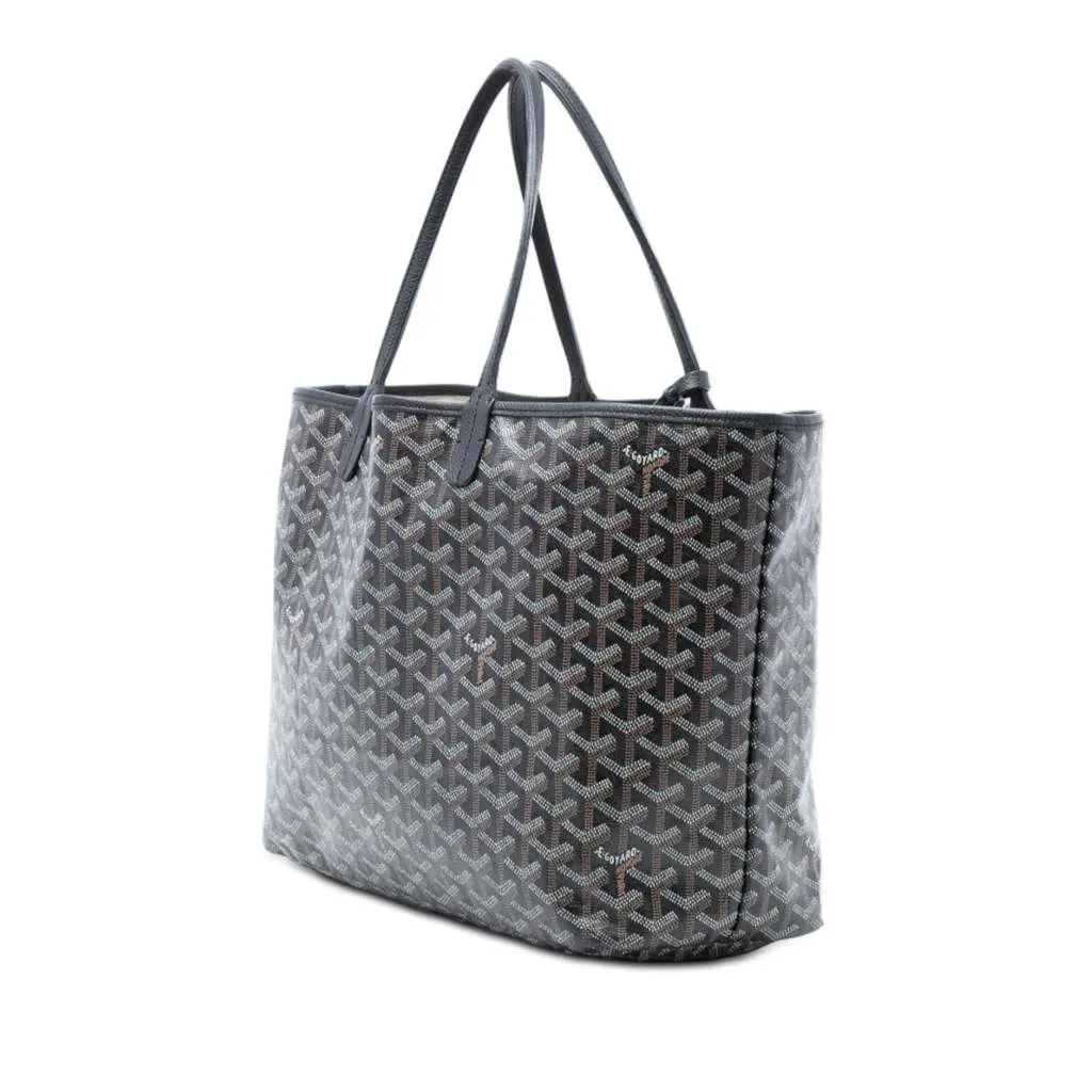 Goyard Goyardine Saint Louis PM Black Canvas Very good - Back View