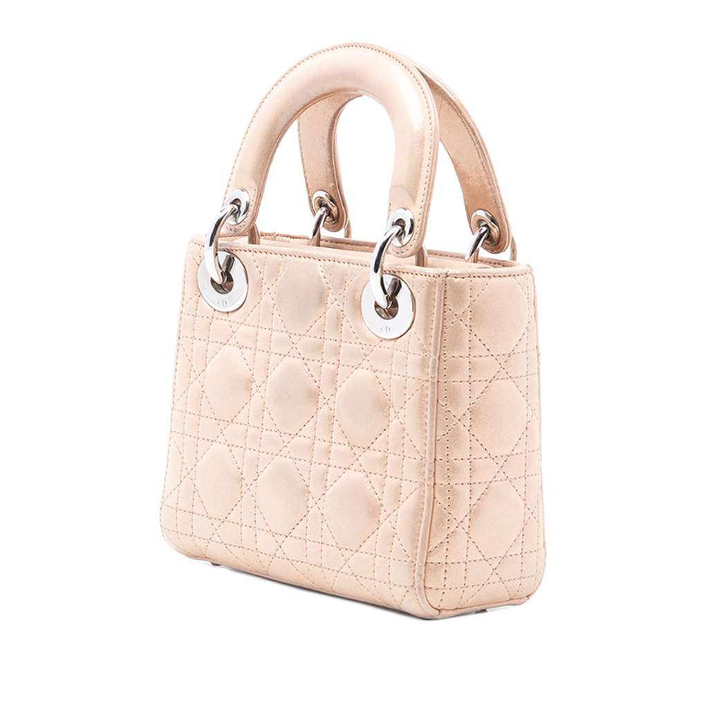 Dior Mini Iridescent Lambskin Cannage Lady Dior - 2