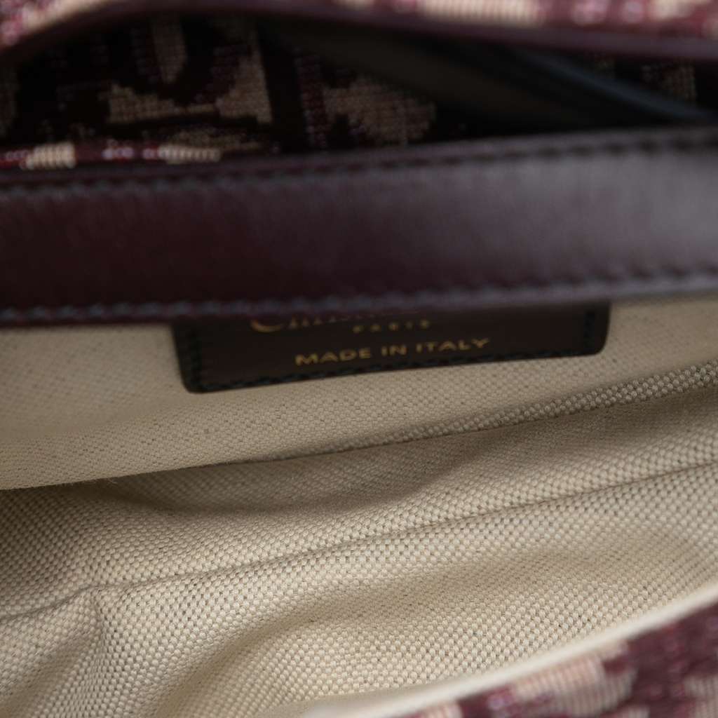Dior Mini Oblique Canvas Saddle Bag - 4