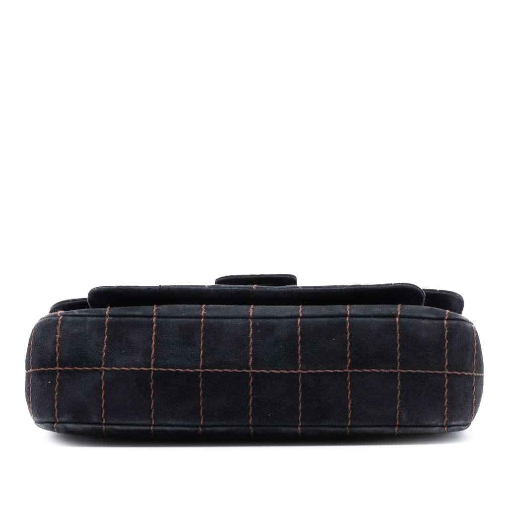 Chanel CC Choco Bar Suede Stitched Chain Flap - 3