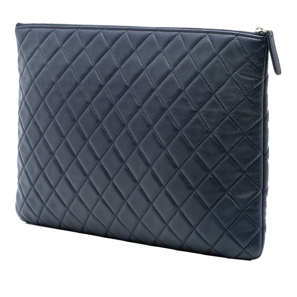 Chanel Paris Dubai Large CC Quilted Lambskin O Case Clutch - 2