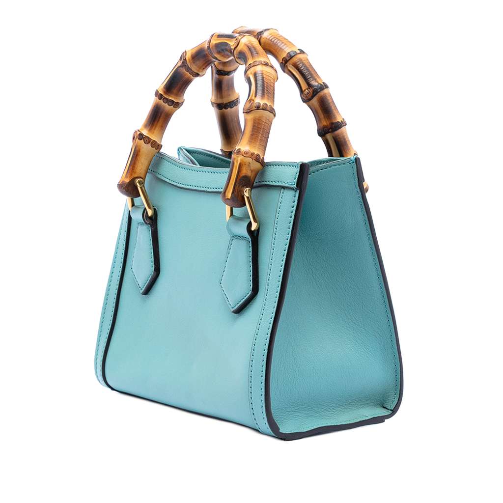 Gucci Mini Calfskin Bamboo Diana Satchel - 2