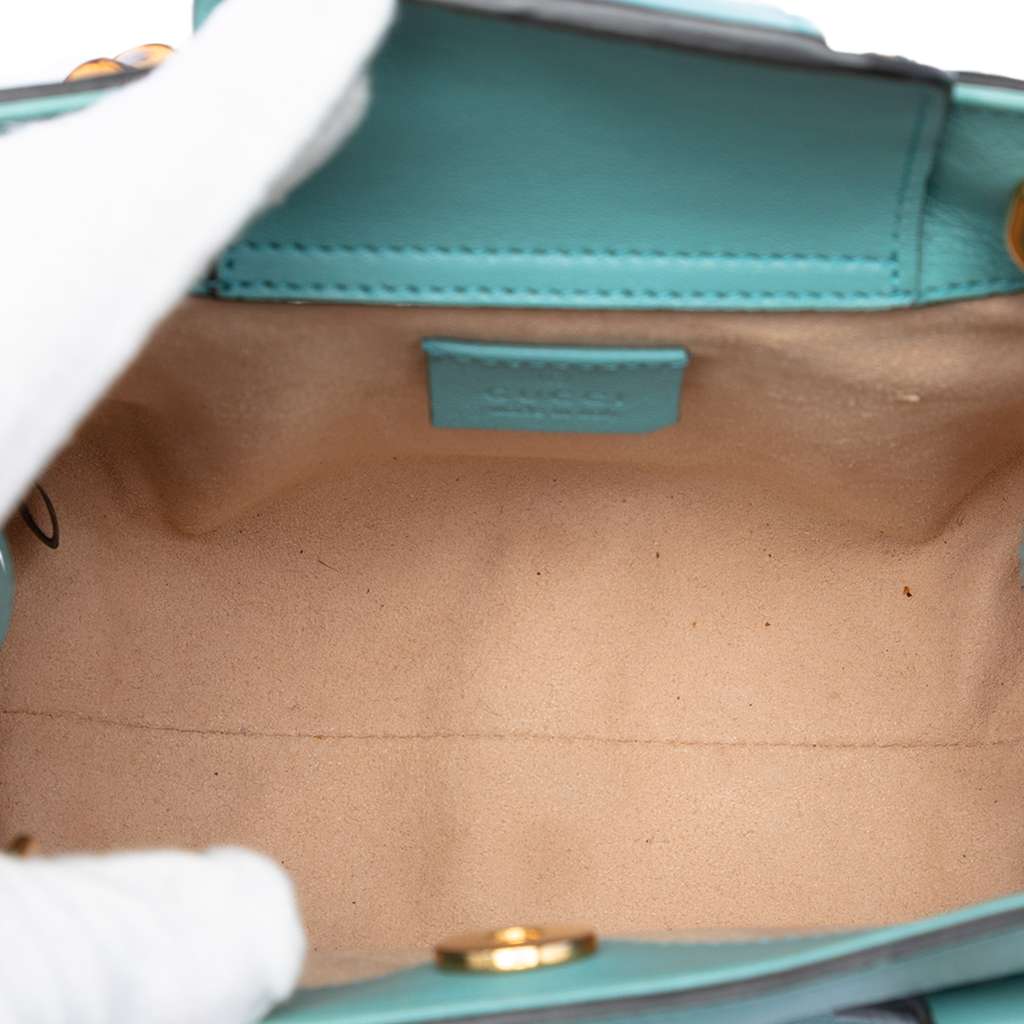 Gucci Mini Calfskin Bamboo Diana Satchel - 4