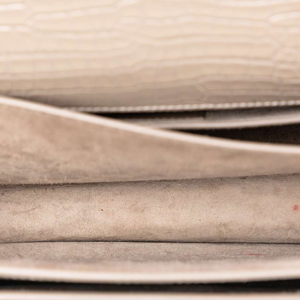 Saint Laurent Medium Croc Embossed Leather Monogram Sunset Crossbody - 4