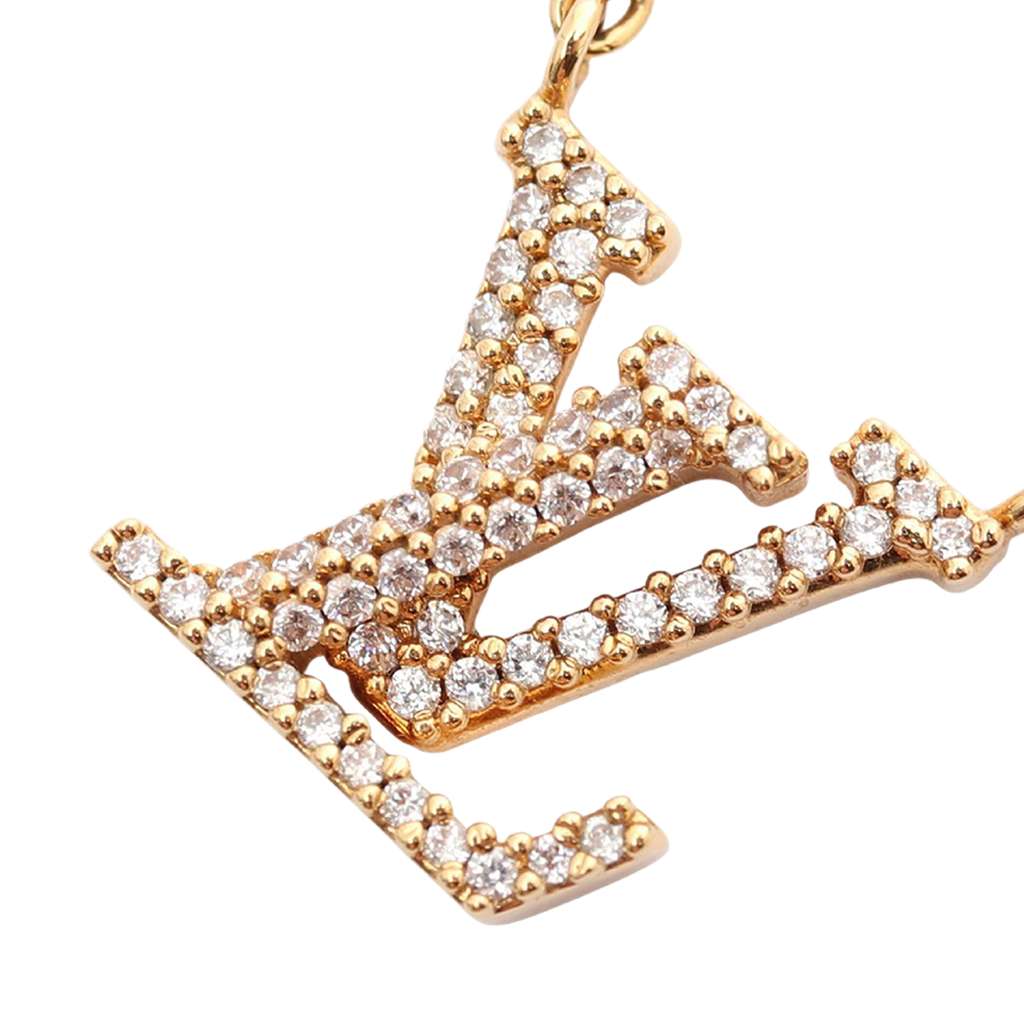 Louis Vuitton Gold Plated Crystal LV Iconic Necklace - 2