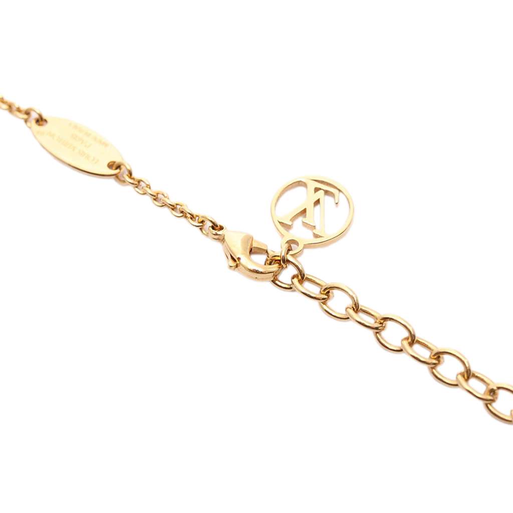 Louis Vuitton Gold Plated Crystal LV Iconic Necklace - 4