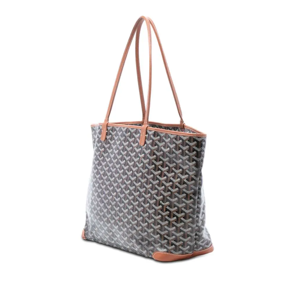Goyard Goyardine Artois MM Black Canvas Good - Back View