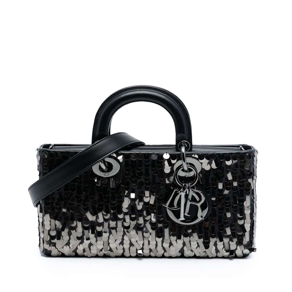Dior Medium Calfskin Sequin Embellished Lady D Joy
