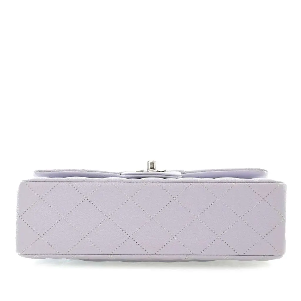 Chanel Small Classic Caviar Double Flap Purple Leather Very good - Inside View
