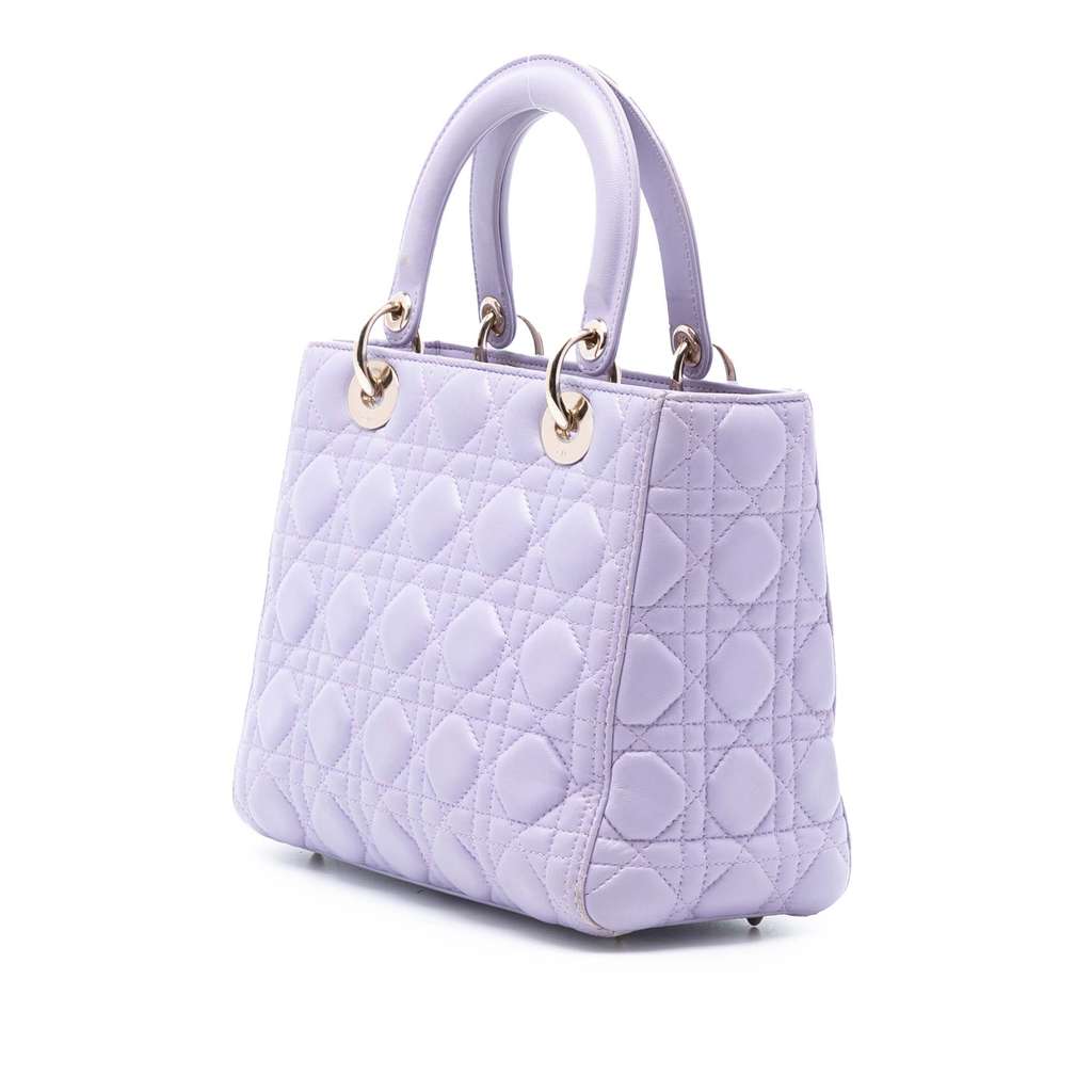 Dior Medium Lambskin Cannage Lady Dior - 2