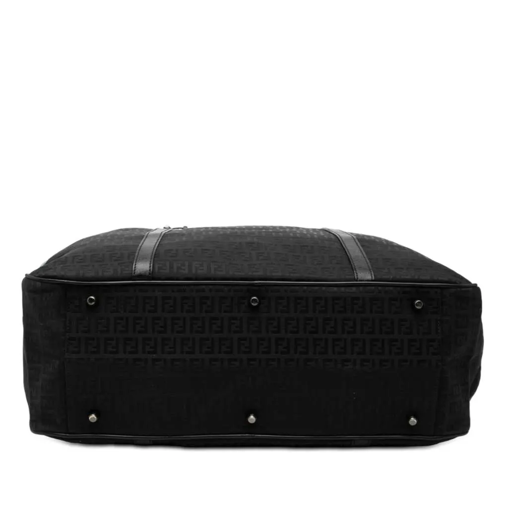 Fendi Zucchino Canvas Travel Bag Black Canvas Good - Inside View