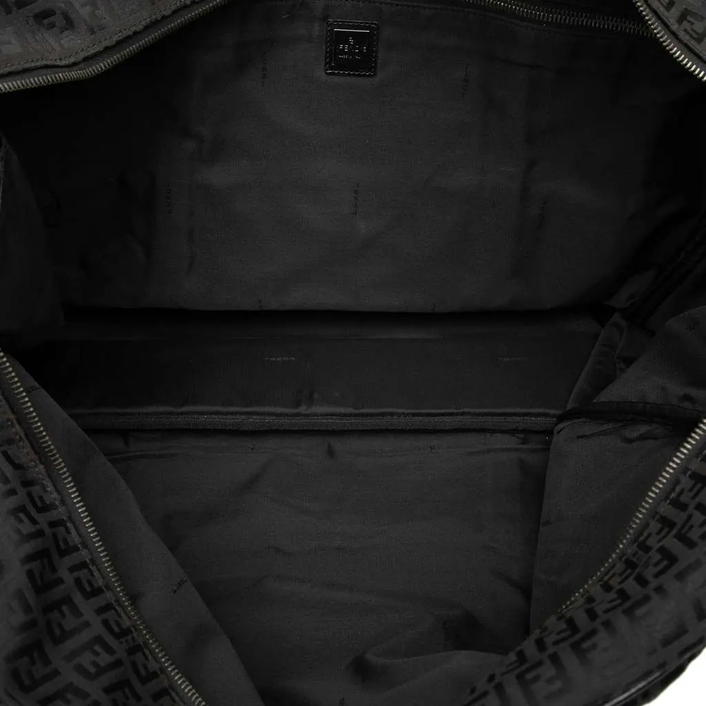 Fendi Zucchino Canvas Travel Bag Black Canvas Good - Model View