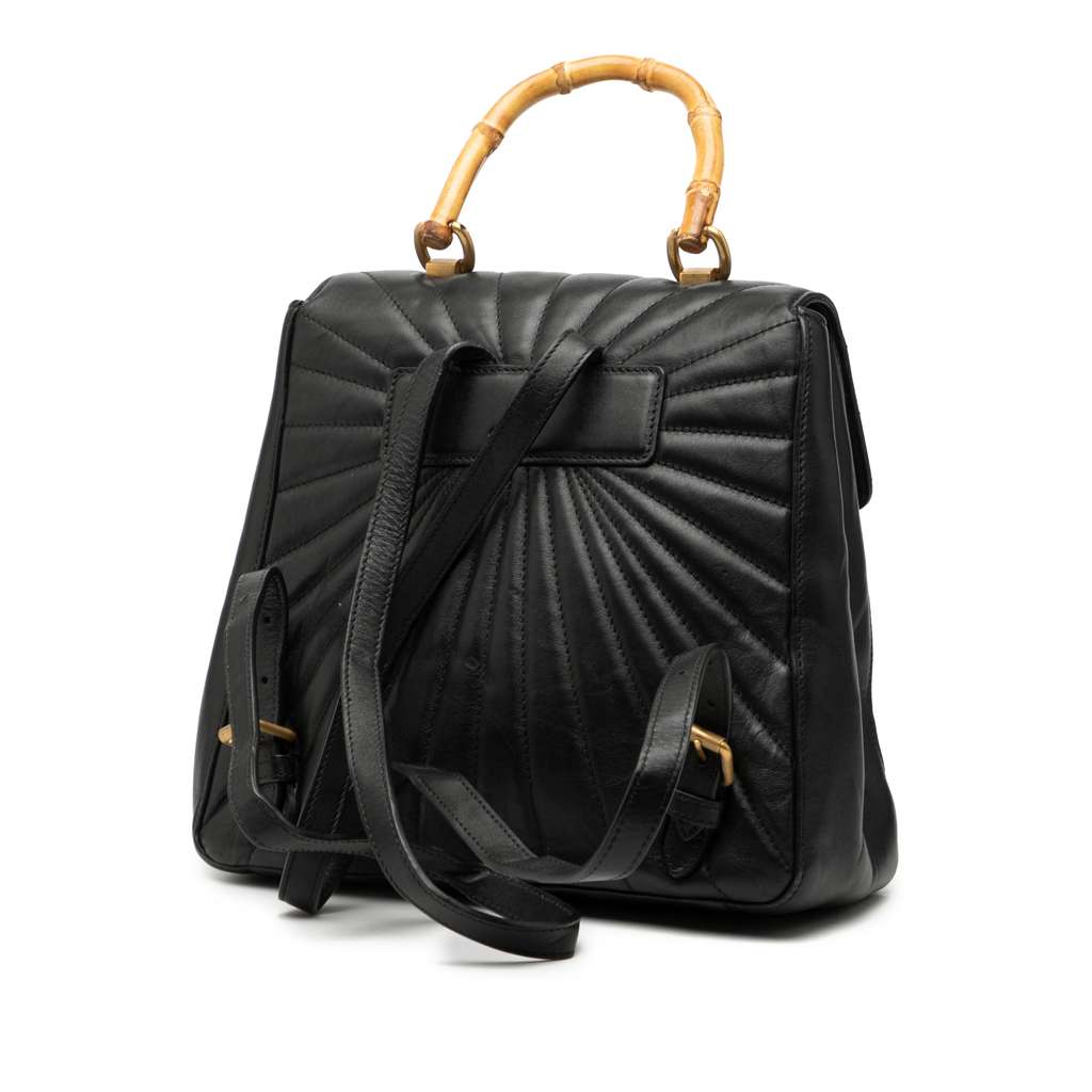 Gucci Calfskin Bamboo Trapuntata Queen Margaret Backpack - 2