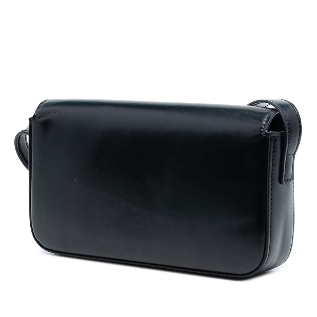 Celine Shiny Calfskin Triomphe Claude Shoulder Bag - 2