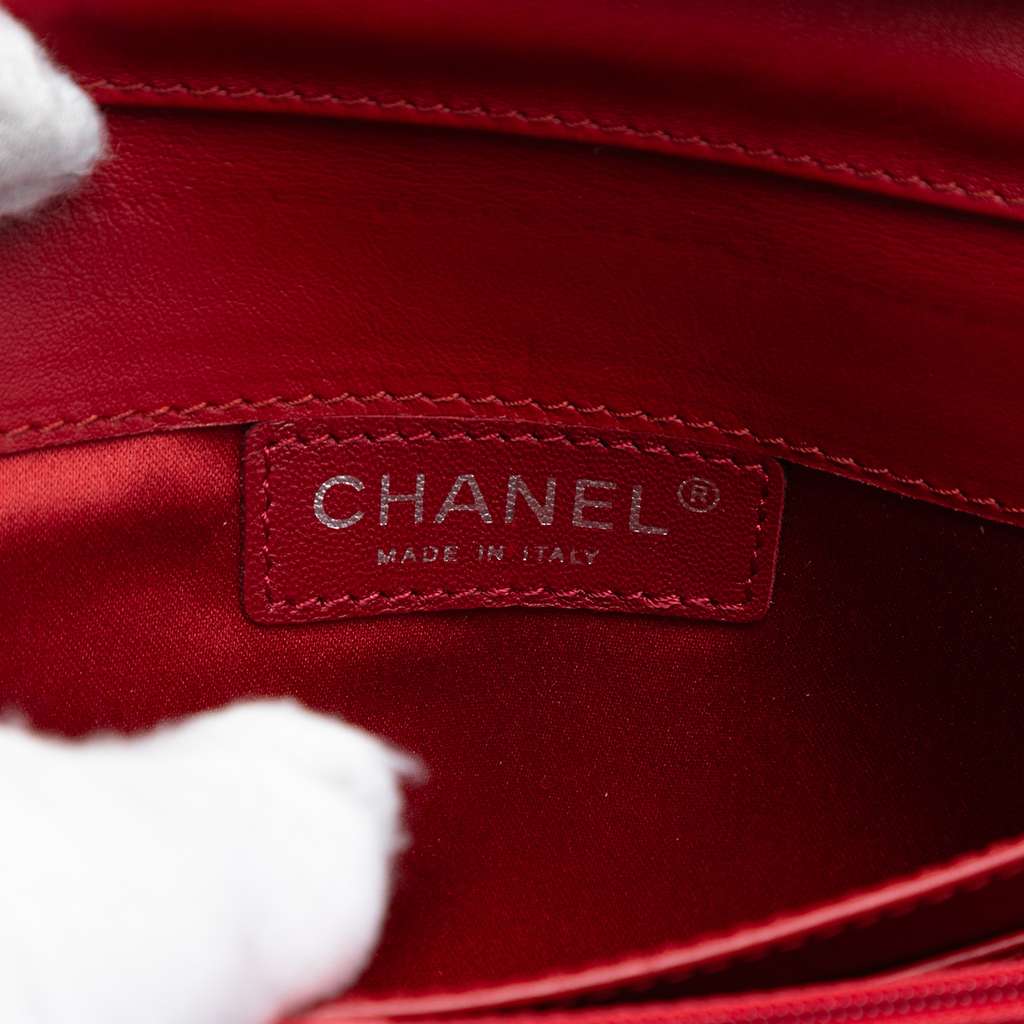 Chanel Quilted Patent Brilliant East West Flap Clutch with Chain - 5