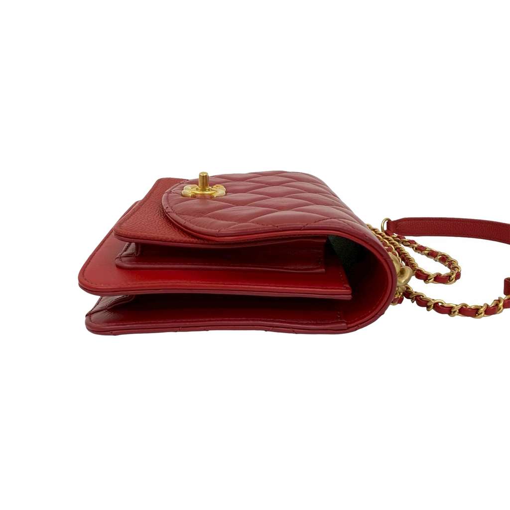 Chanel Mini Quilted Calfskin and Caviar Chain Handle Flap - 5