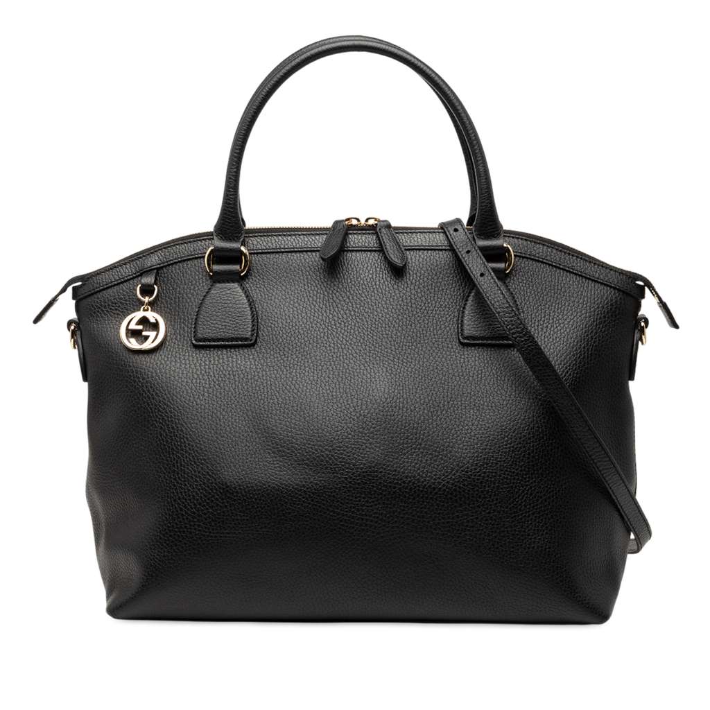 Gucci Large Dollar Calfskin GG Charm Dome Satchel