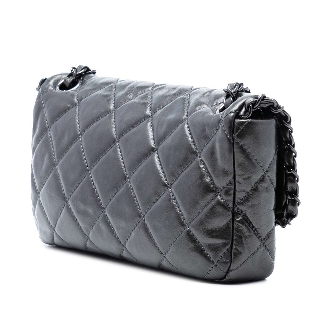 Chanel Small Quilted Metallic Aged Calfskin Chain Me Flap - 2