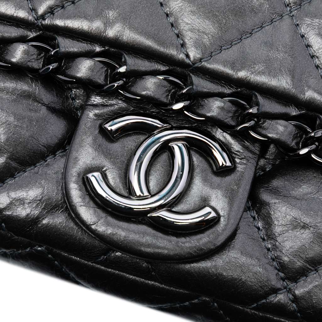 Chanel Small Quilted Metallic Aged Calfskin Chain Me Flap - 5