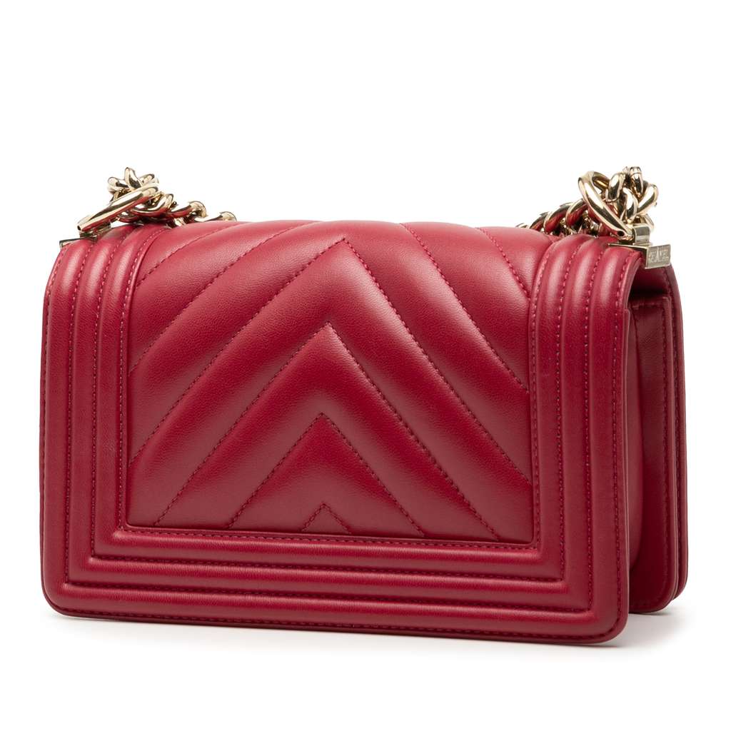 Chanel Small Chevron Calfskin Boy Flap - 2