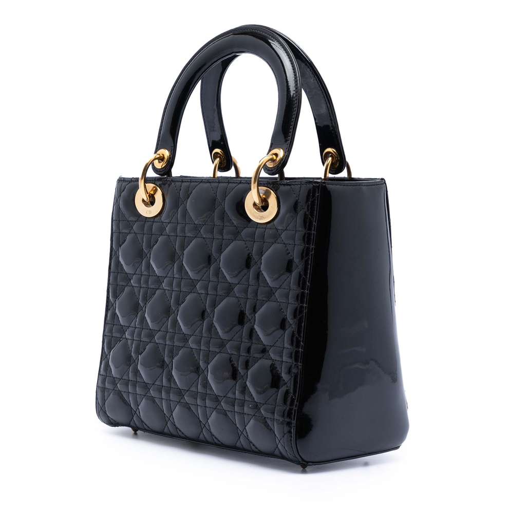 Dior Medium Patent Cannage Lady Dior - 2