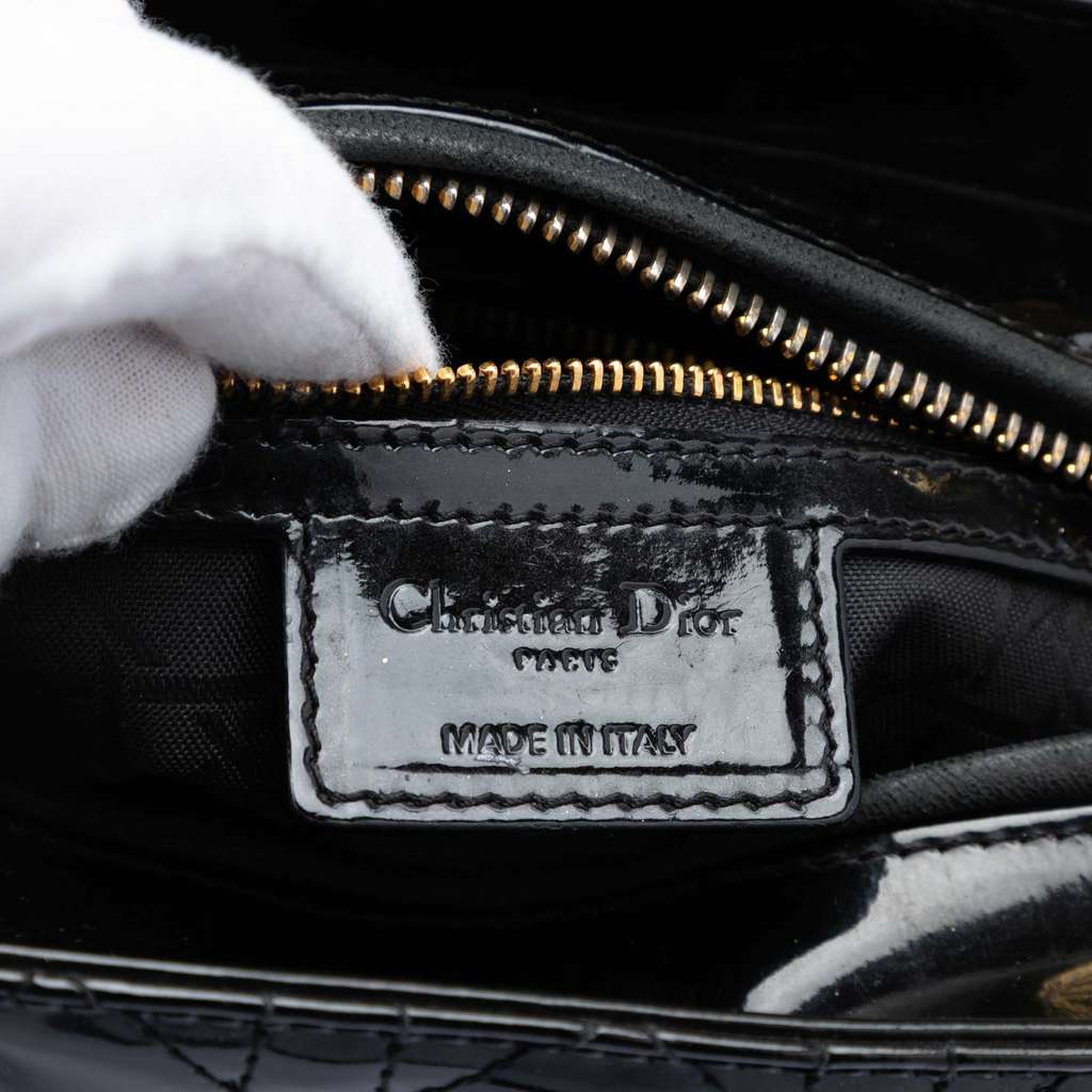 Dior Medium Patent Cannage Lady Dior - 5