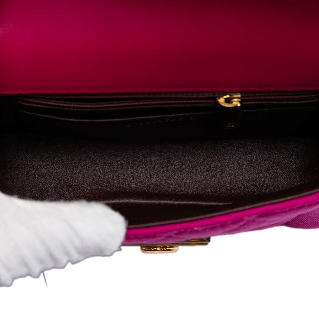 Chanel Mini Quilted Jersey Chic With Me Flap - 4