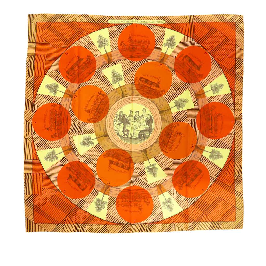 Hermès Jeu des Omnibus Remix Silk Scarf 90