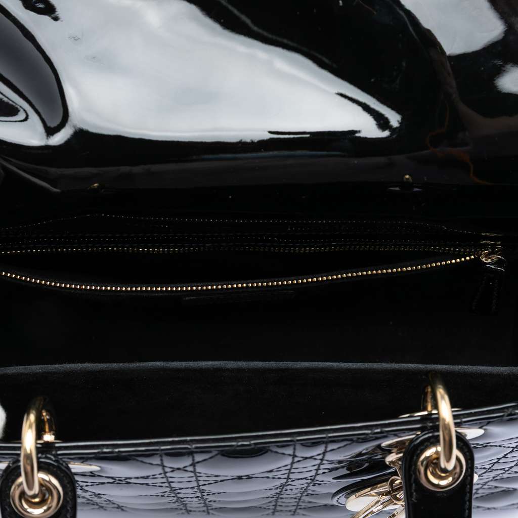 Dior Large Patent Cannage Lady Dior - 4