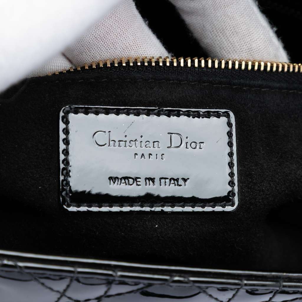 Dior Large Patent Cannage Lady Dior - 5