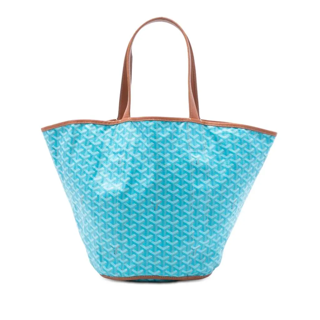 Goyard Goyardine Reversible Belharra Tote Blue Canvas Very good - Front View