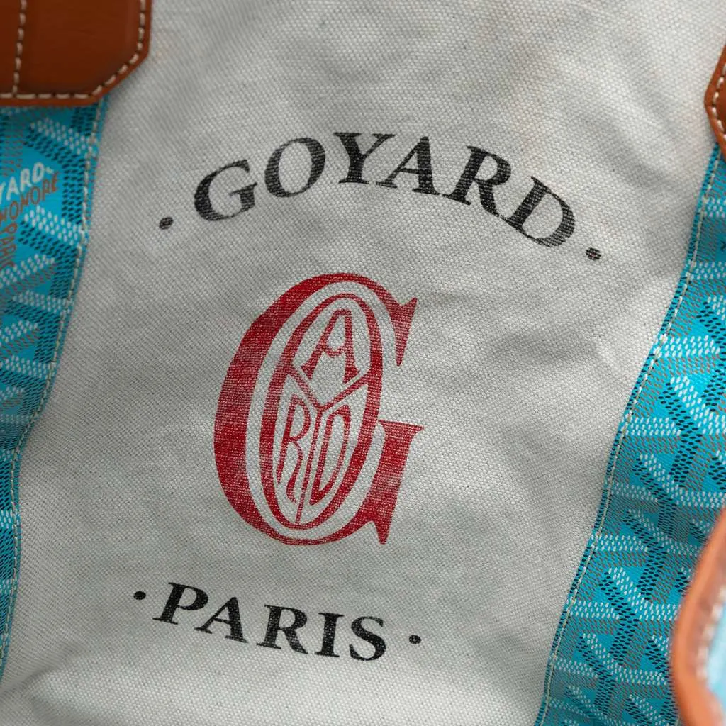 Goyard Goyardine Reversible Belharra Tote Blue Canvas Very good - Box View