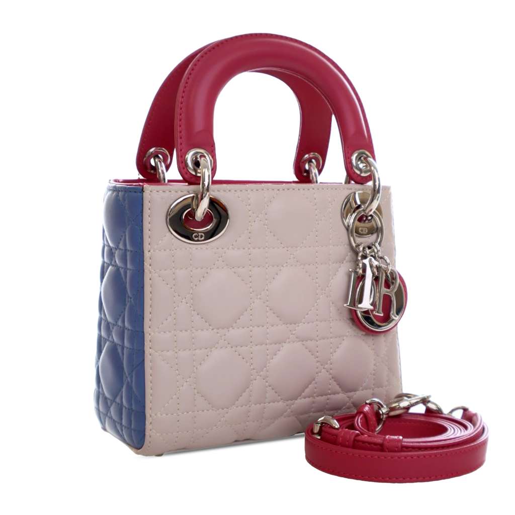 Dior Mini Tricolor Lambskin Cannage Lady Dior - 2