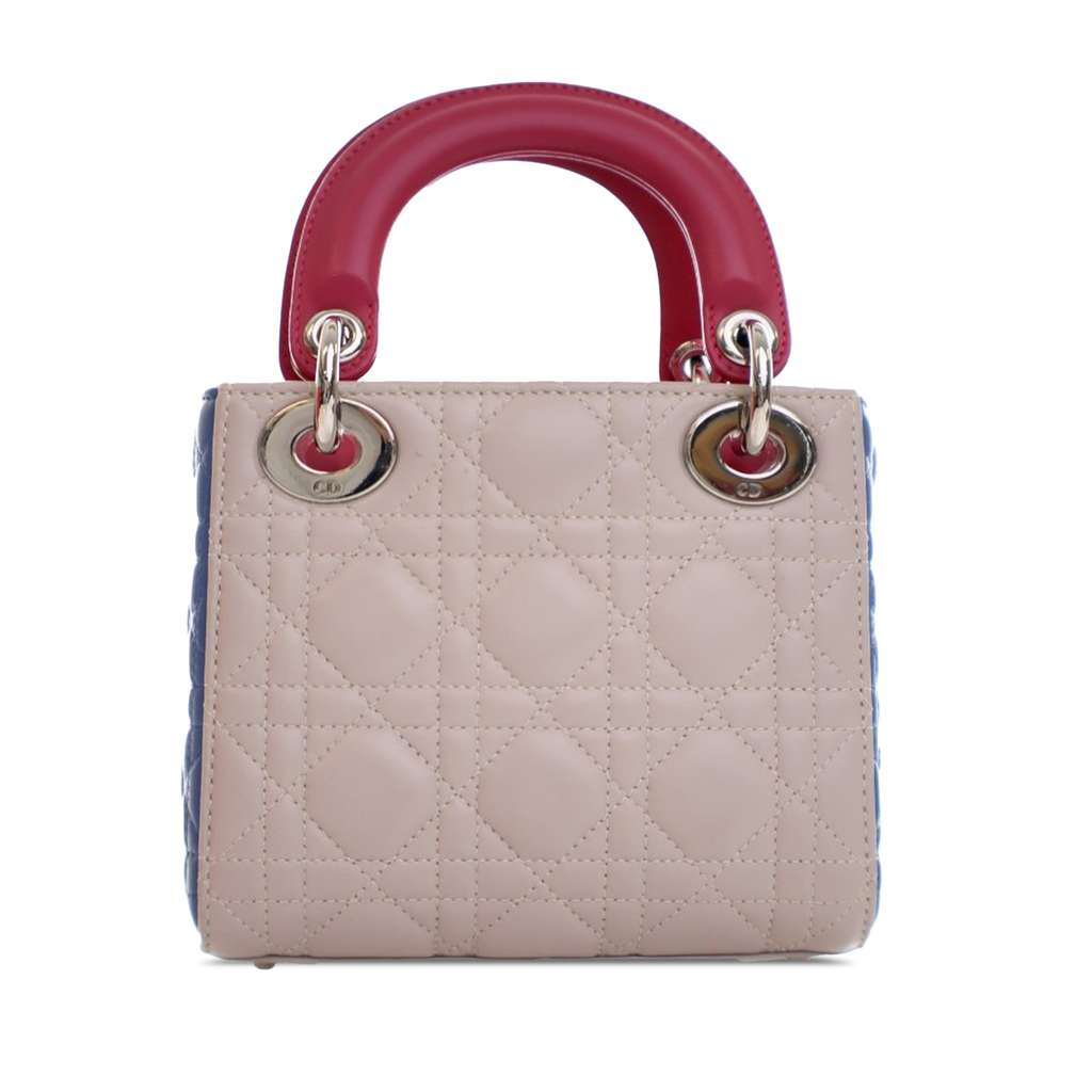 Dior Mini Tricolor Lambskin Cannage Lady Dior - 3