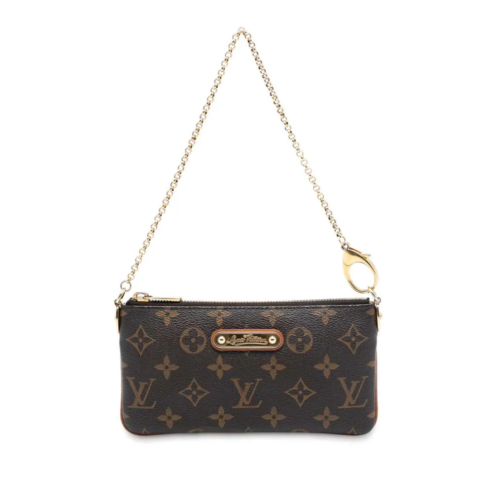 Louis Vuitton Monogram Pochette Milla MM Brown Good - Front View