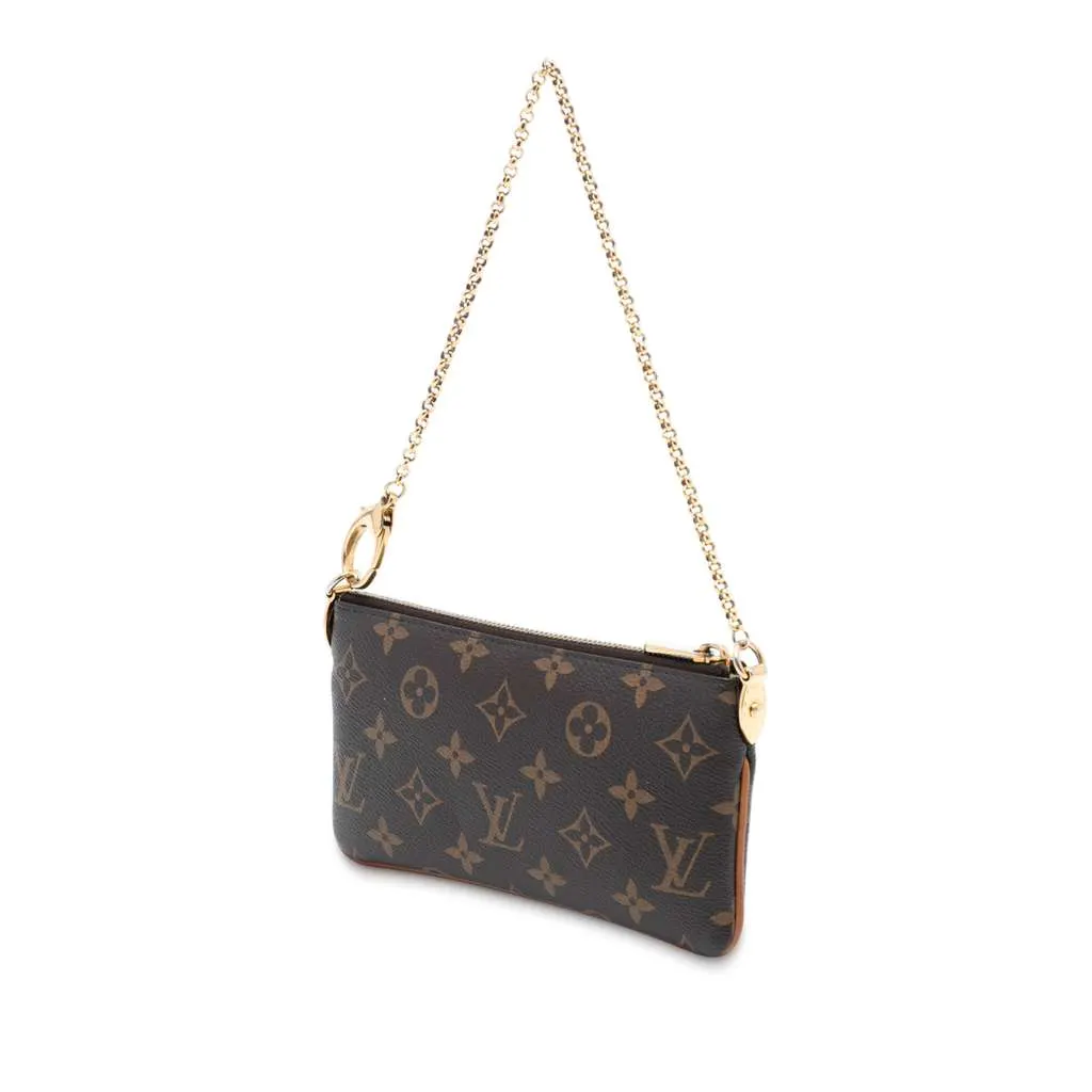 Louis Vuitton Monogram Pochette Milla MM Brown Good - Back View