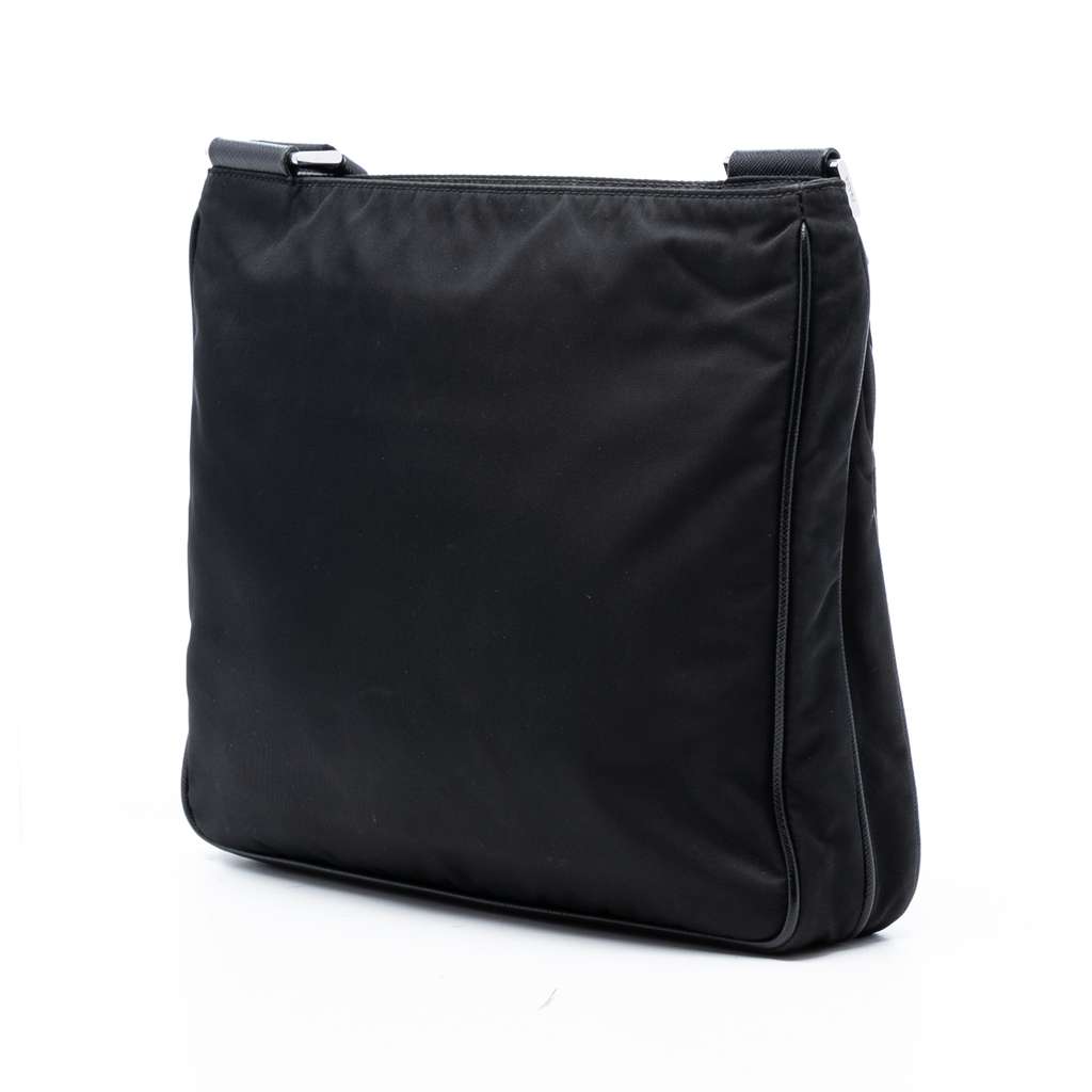 Prada Saffiano Trimmed Re Nylon Zip Top Crossbody - 2
