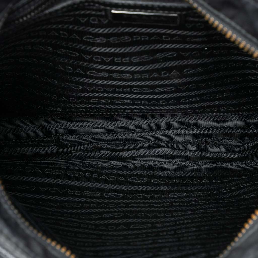 Prada Saffiano Trimmed Re Nylon Zip Top Crossbody - 4