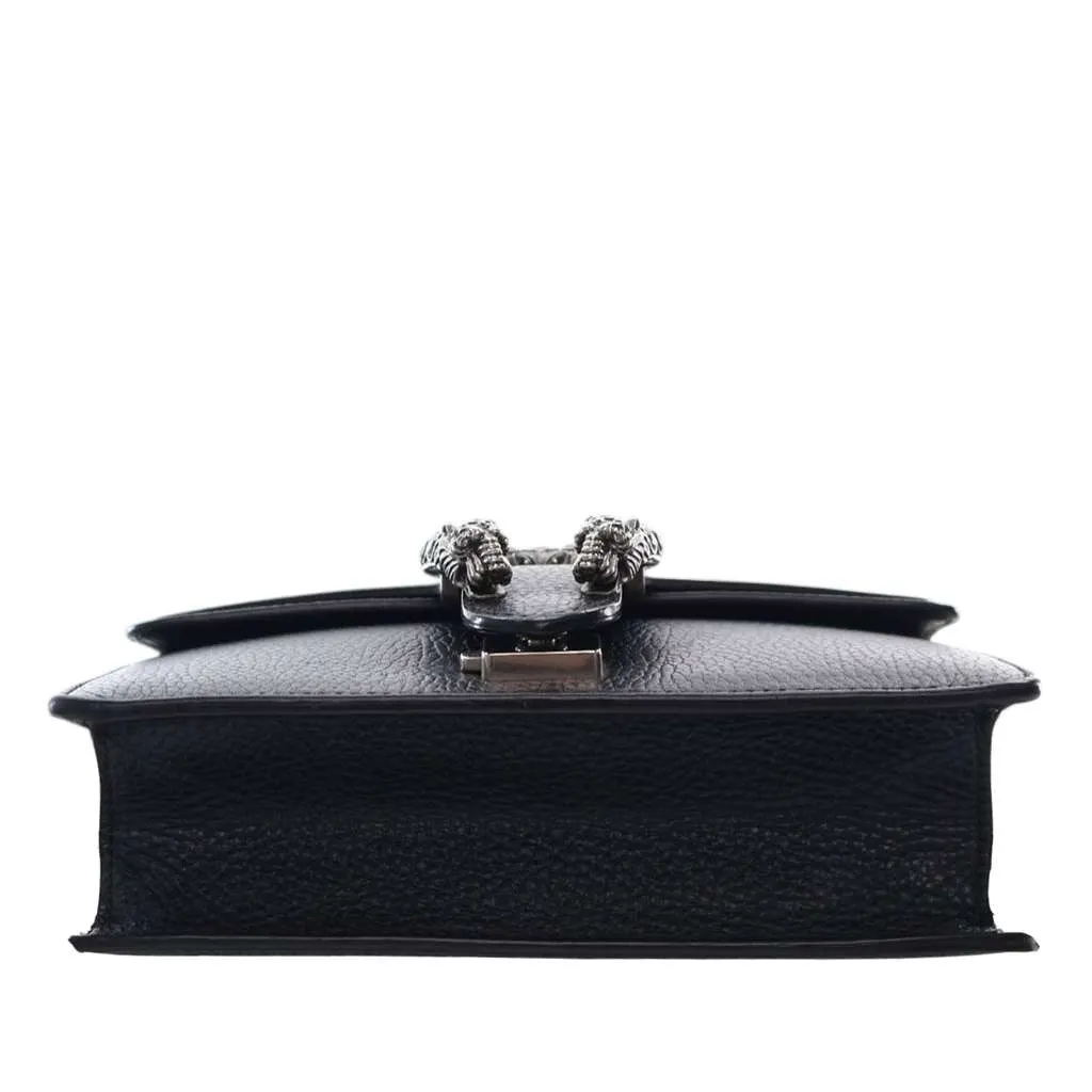 Gucci Small Leather Dionysus  Crossbody Black Leather Good - Inside View