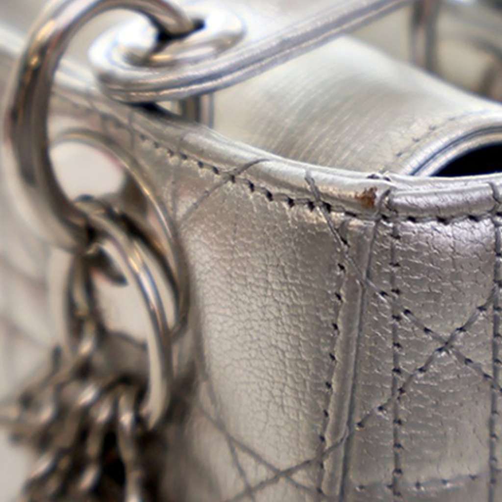 Dior Small Metallic Lambskin Cannage My ABCDior Lady Dior - 5