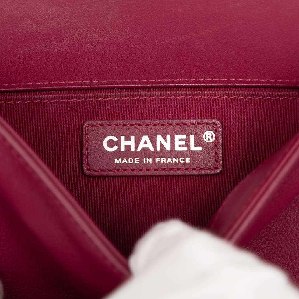 Chanel Old Medium Chevron Lambskin Boy Flap - 5