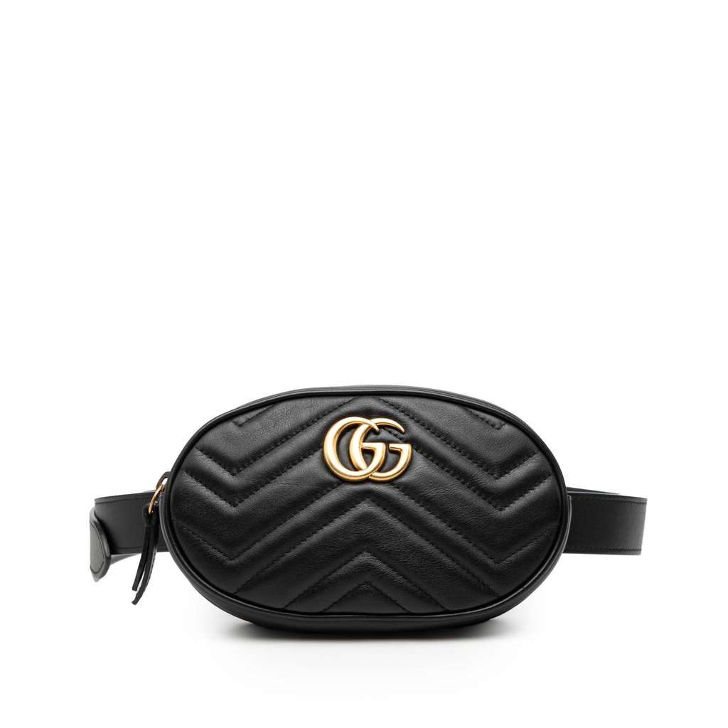 Gucci GG Marmont Matelasse Leather Belt Bag