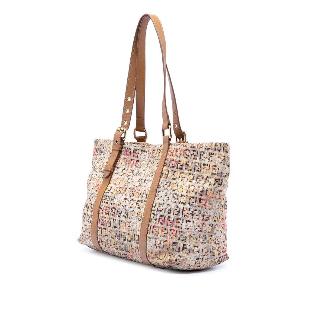 Fendi Zucchino Canvas Floral Superstar Tote - 2