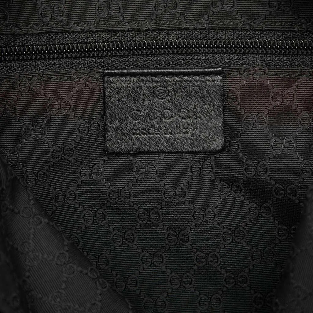 Gucci Denim Web Shoulder Bag Black Denim Good - Box View