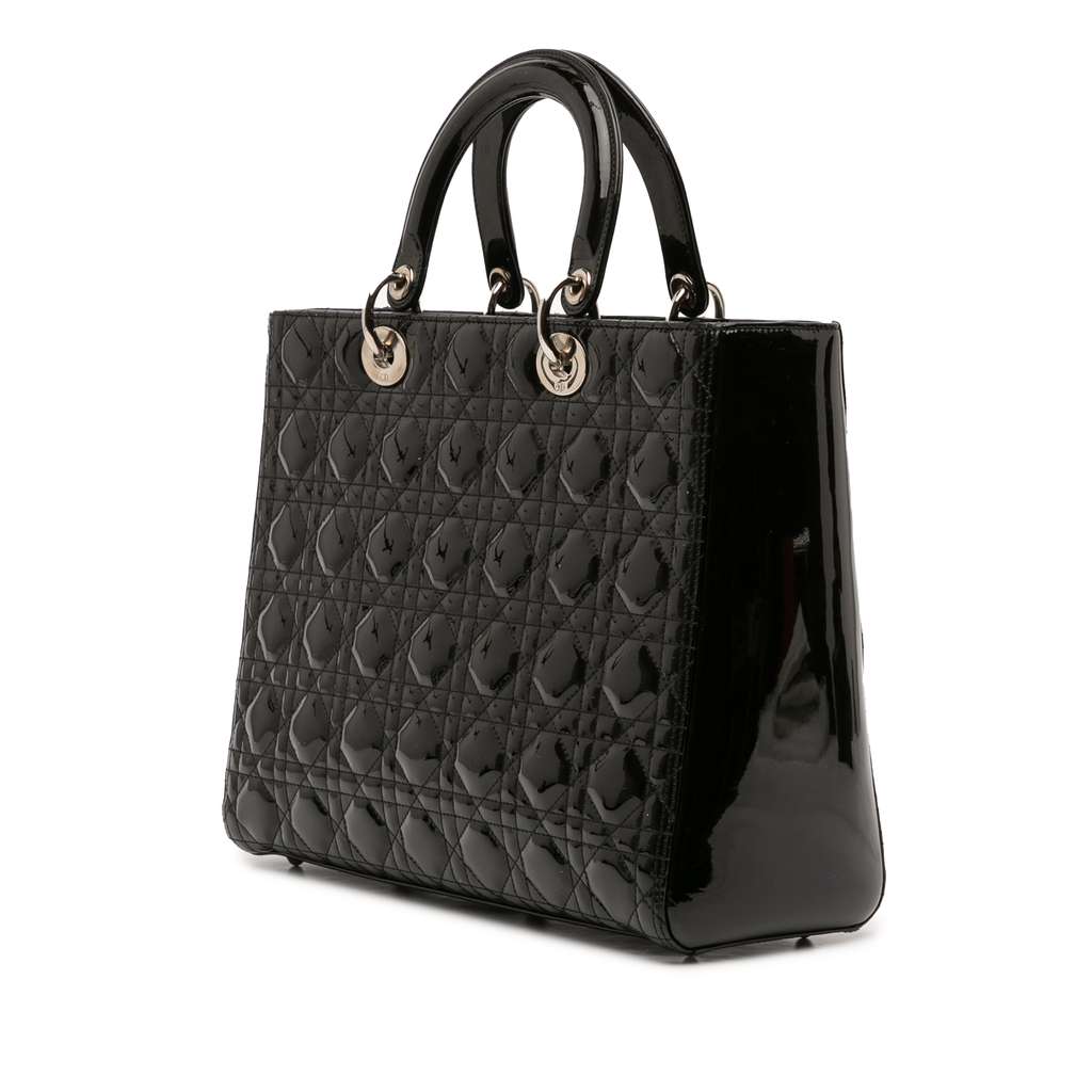 Dior Large Patent Cannage Lady Dior - 2