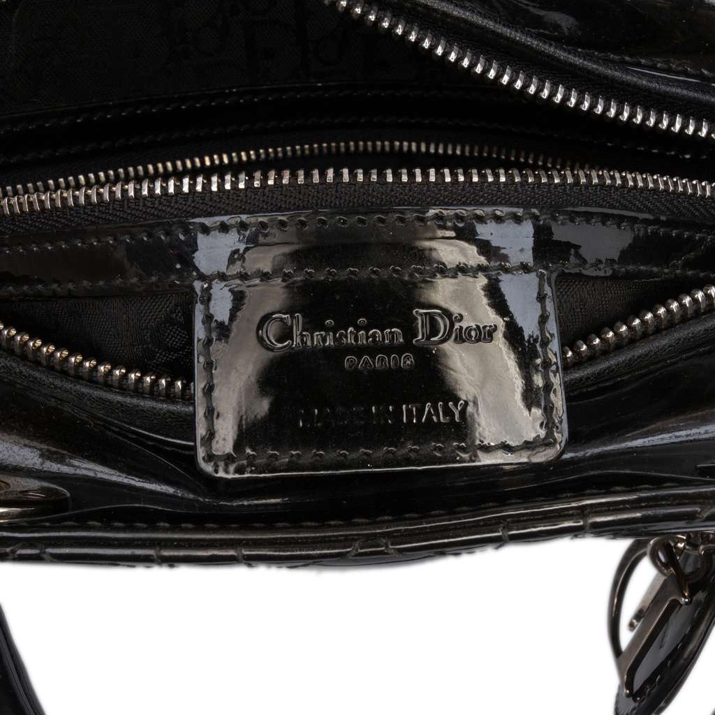 Dior Large Patent Cannage Lady Dior - 5